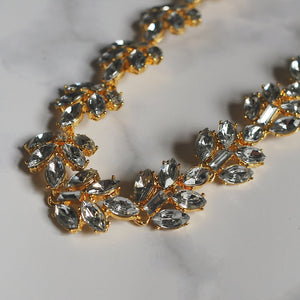 QueenMee Vintage Headband in Crystal Elasticated