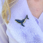 Load image into Gallery viewer, QueenMee Whale Brooch Animal Brooch Whale Jewellery Whale Pin
