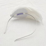 Load image into Gallery viewer, QueenMee White Fascinator Headband with Feathers
