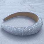 Load image into Gallery viewer, QueenMee White Headband Beaded
